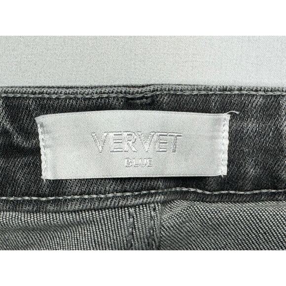 Vervet Blue Women's Straight Leg Gray Stretch Denim Jeans - Size 26x27 - Picture 3 of 5